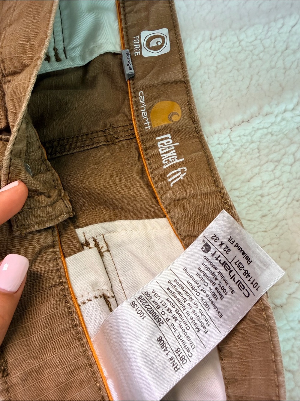Carhartt Men's Cargo Pants in Brown/Tan - Picture 5 of 8